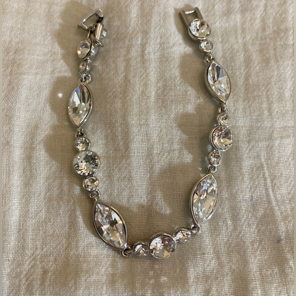 Givenchy Clear Crystals Tennis‎ Design Jeweled Bracelet